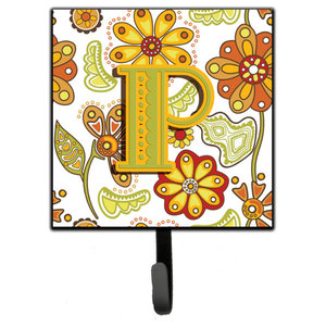 Small Carolines Treasures CJ2003-YSH4 Letter Y Floral Mustard and Green Leash or Key Holder Multicolor Small Carolines Treasures CJ2003-YSH4 Letter Y Floral Mustard and Green Leash or Key Holder Multicolor
