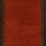 Momeni - Desert Gabbeh Hand-Tufted Rug, Paprika, 2'x3' - Made in the tradition of Gabbehs from the foothills of Iran, our Desert Gabbeh collection is hand-knotted in India of 100% wool, but given a modern twist with its warm color palette and designs.
