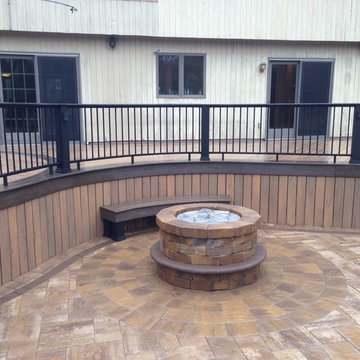 Timbertech Legacy Tigerwood Decking with Legacy Mocha Border. Stellardecks.com