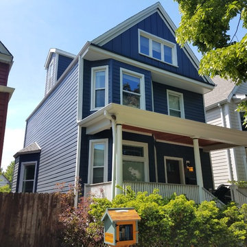 Chicago, IL Exterior Remodel with Hardie Board Siding Deep Ocean