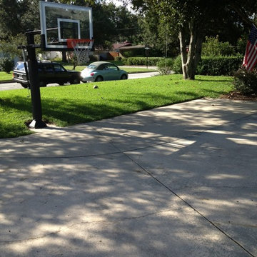 Matt L's Pro Dunk Silver Basketball System on a 50x30 in Maitland, FL
