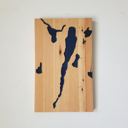 Mapped Wall Art: Lac de la Carpe, QUE. - Mixed Media Art