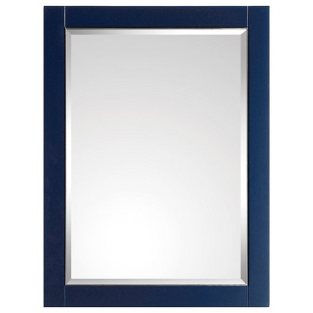 Avanity Mason 24 in. Mirror in Navy Blue with Silver Trim