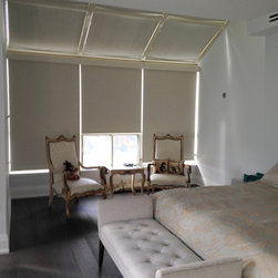 Bedroom window covering solutions - Roller Shades