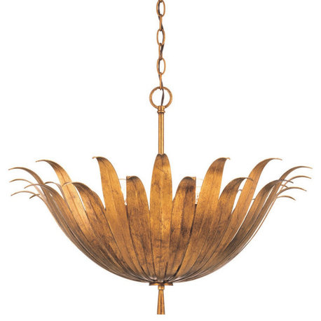 Capital Lighting 349541 Eden 4 Light 24"W Abstract Chandelier - Antique Gold