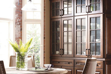 Kitchen/dining room combo - small traditional kitchen/dining room combo idea in Denver with beige walls
