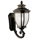 Kichler Lighting - Kichler Lighting 9043RZ Salisbury, One Light Outdoor Wall Mount, Bronze - With an unmistakable British influence, this 1 ligSalisbury 1 light Ou  *UL: Suitable for wet locations Energy Star Qualified: n/a ADA Certified: n/a  *Number of Lights: 1-*Wattage:200w Incandescent bulb(s) *Bulb Included:No *Bulb Type:Incandescent *Finish Type:Black