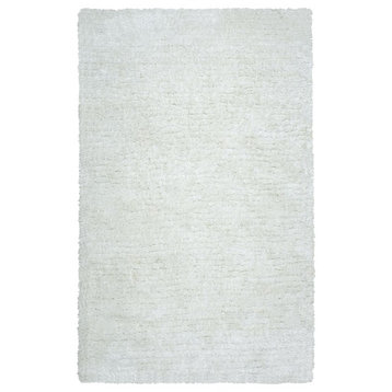Rizzy Home Commons CO8365 White Solid Area Rug, Rectangular 9' x 12'