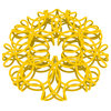 3D Printed Wire Flower Coaster, Yellow