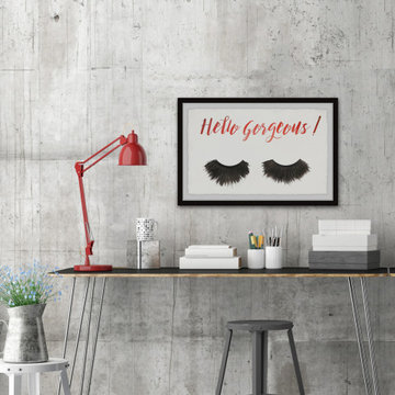 "Hello Gorgeous" Framed Painting Print