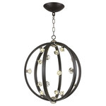 Maxim Lighting - Maxim Lighting 39104BCTXBPN Equinox - 29.75" 34.5W 15 LED Pendant - Equinox 29.75" 34.5W 15 LED Pendant Textured Black/Polished Nickel BeveBands of steel finished in Polished Nickle or Textured Black with Polished Nickle accents, create spherical forms of lighting. These spheres are graced with Beveled Crystal fonts which conceal dimmable LED bulbs. A perfect blend of grace, beauty and energy efficiency.Canopy Included: TRUEShade Included: TRUECanopy Diameter: 5.8 x 1.4Dimable: TRUEColor Temperature: 3500Lumens: 2850CRI: 90+Textured Black/Polished Nickel Finish with Beveled CrystalBands of steel finished in Polished Nickle or Textured Black with Polished Nickle accents, create spherical forms of lighting. These spheres are graced with Beveled Crystal fonts which conceal dimmable LED bulbs. A perfect blend of grace, beauty and energy efficiency.   Canopy Included: TRUE / Shade Included: TRUE / Canopy Diameter: 5.8 x 1.4Dimable: TRUE / Color Temperature: 3500 / Lumens: 2850 / CRI: 90+. *Number of Bulbs: 15 *Wattage: 2.3W * BulbType: G9 LED *Bulb Included: Yes *UL Approved: Yes
