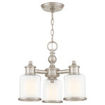 Livex Lighting - Middlebush 3-Light Convertible Mini Chandelier/Ceiling Mount, Brushed Nickel - A magnificent home lighting choice, the Middlebush collection three light dinette chandelier effortlessly blends traditional style with clean, modern-day materials. This spectacular piece can also be transformed into a three light ceiling mount mount.