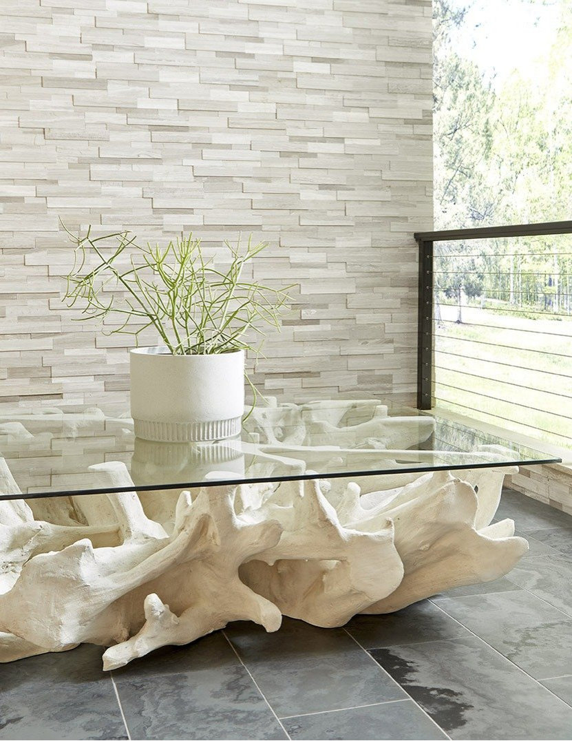 Cast Root Stone Coffee Table - Beach Style - Coffee Tables - by ...