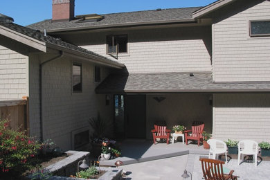 Inspiration for a coastal exterior home remodel in Seattle
