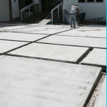 Concrete Staining Driveway - Bal Harbour, Florida