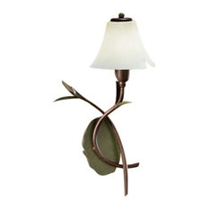 Irina 251 Wall Scone, Champagne Satin, Rust Brown and Green