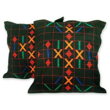 Mystical Algorithm Cotton Cushion Covers, Set of 2