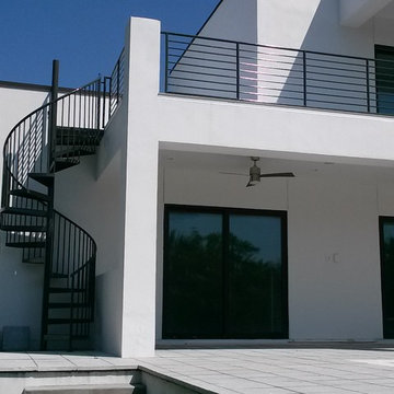 Lauritson residence aluminum spiral stairs-Tampa-Florida