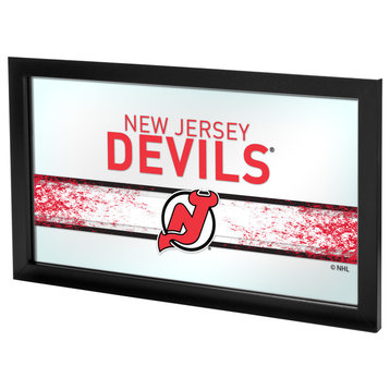 NHL Framed Logo Mirror, New Jersey Devils
