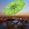 Yescom UV70+ 3-Tiers 11ft Solar Powered LED Patio Umbrella with Crank Tilt