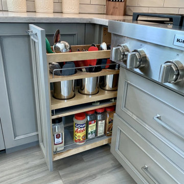 Custom John Dean Gray kitchen Full Overlay