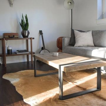 White Oak Industrial Coffee Table