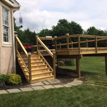 Pressure Treated Deck Complete With Hot Tub