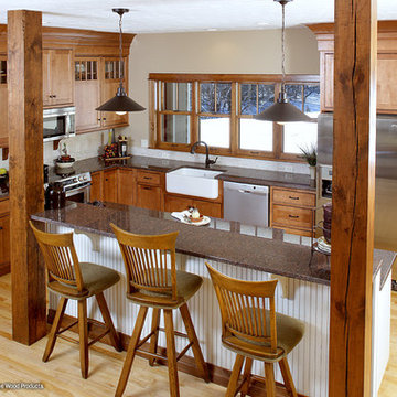 Door style: Pendleton Inset | Species: Maple | Finish: Nutmeg with Walnut