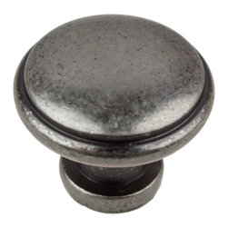 GlideRite Hardware - 1-3/32" Cabinet Cupboard Dresser Round Knob, Weathered Nickel - Cabinet And Drawer Knobs