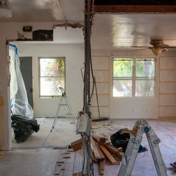 Demolition of old kitchen