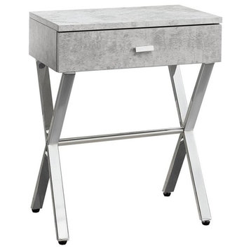 Pemberly Row Accent Nightstand in Gray Cement