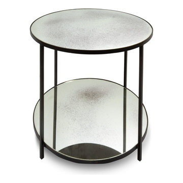 OLY STUDIO “JONATHAN” ANTIQUE MIRROR SIDE TABLE