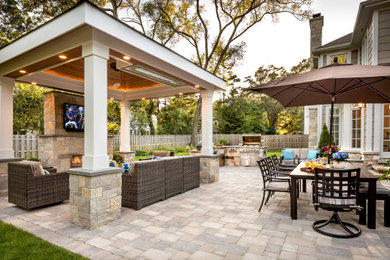 Inspiration for a modern brick patio remodel in Jacksonville