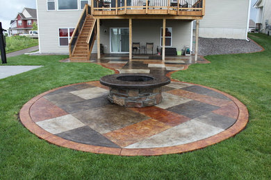 Farmington Stained Patio and Fire Pit