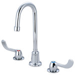 Central Brass - Central Brass Two Handle Concealed Ledge Kitchen Faucet - Central Brass has been the go-to resource for plumbers for more than 100 years. It's a distinction we've earned by delivering the highest quality faucets and fixtures, and standing behind every product we sell. Central Brass designs offer today's most in-demand features -- like our industrial pre-rinse faucet -- without sacrificing performance.
