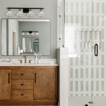 Terrazzo Tides | Transitional Primary Bathroom