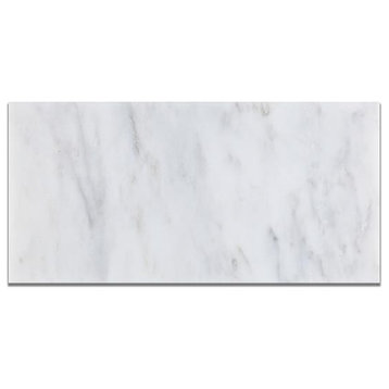 Oriental White 12X24 Polished Marble Tile, 50 Sft