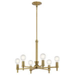 Kichler Lighting - Kichler Lighting 52424BNB Torvee, 6 Light Medium Chandelier - Canopy Included: Yes  Canopy DiTorvee 6 Light Mediu Brushed Natural Bras *UL Approved: YES Energy Star Qualified: n/a ADA Certified: n/a  *Number of Lights: 6-*Wattage:60w A19 Medium Base bulb(s) *Bulb Included:No *Bulb Type:A19 Medium Base *Finish Type:Brushed Natural Brass