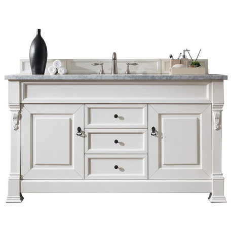 James Martin Vanities 147-V60S-3CSP Brookfield 60" - Bright White