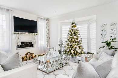 Living room - transitional living room idea in Baltimore