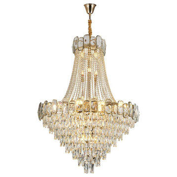 Roure | Large Classic Luxury Staircase Crystal Chandelier, 23.6"