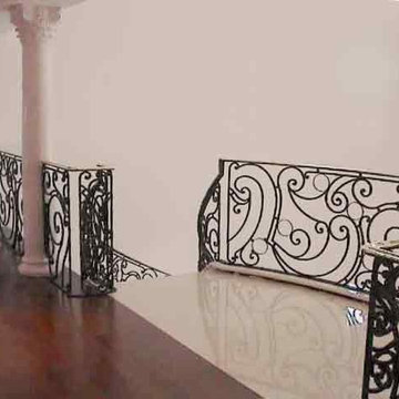 7_Curved Custom Iron Balustrade and Marble Foyer, Annandale 22003