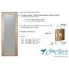 Interior Prehung Door or Interior Slab Door - Lily Pads & Lotus - Oak - 30"...