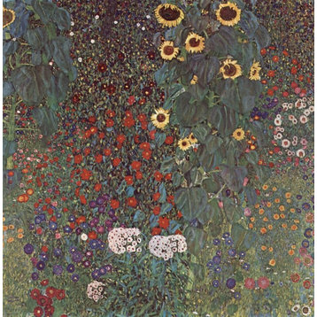 Gustav Klimt Country Garden With Sunflowers, 20"x20" Wall Decal