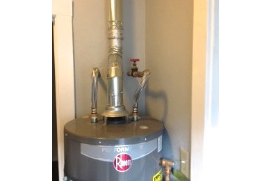 Water Heater install and shower remodel.