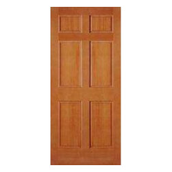 AB2130 - VERTICAL GRAIN DOUGLAS FIR EXTERIOR 6 PANEL DOOR (3/4" RAISED PANEL) (1-3/4") - Windows And Doors