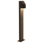 Sonneman - Shear 16" Bollard, Textured Bronze, 28" - Beautifully executed forms of sculptural presence and simplicity that are equally at home inside or out.