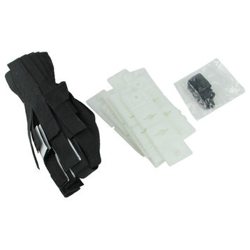 Set of 8 Black Adhesive Straps and Snaps Kit for Cover Reels 55"