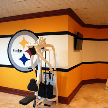 Pittsburgh Steelers 1970's Themed Locker Room Murals by Tom Taylor