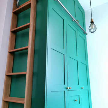 Verdigris Green fitted wardrobe
